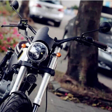 Rétroviseur moto vintage adaptable pour café racer et scrambler